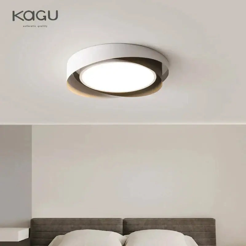 Modern white & black dimmable led chandelier living room light
