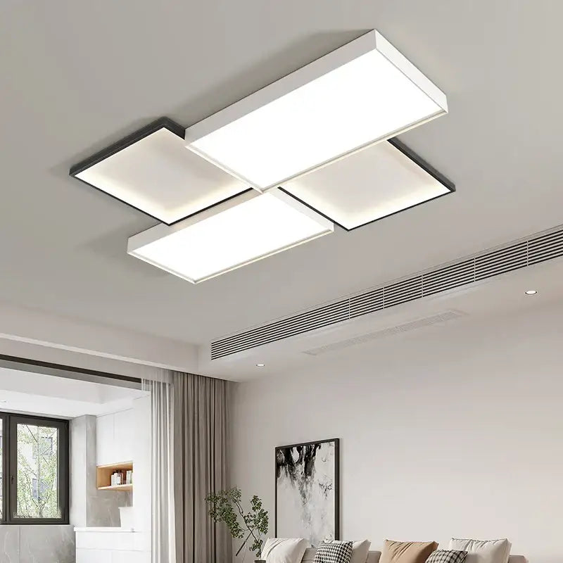 Modern white & black elegant chandelier lights for dining room
