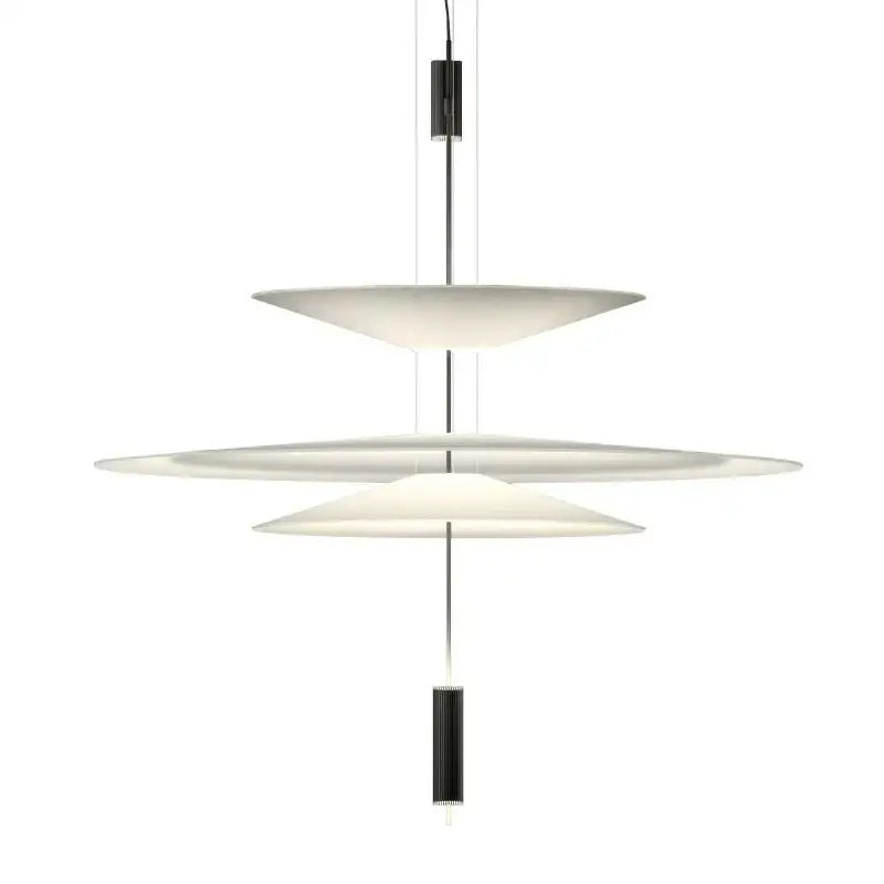 Modern white & black flying saucer pendant light for dining room