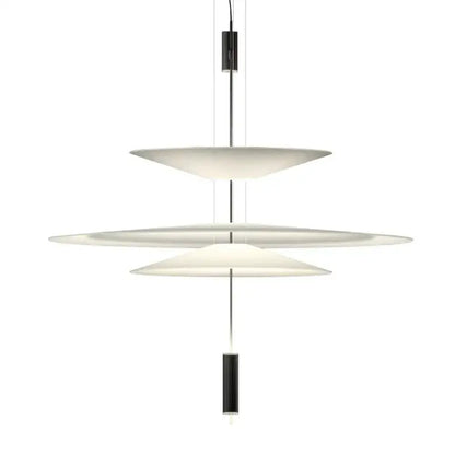 Modern white & black flying saucer pendant light for dining room