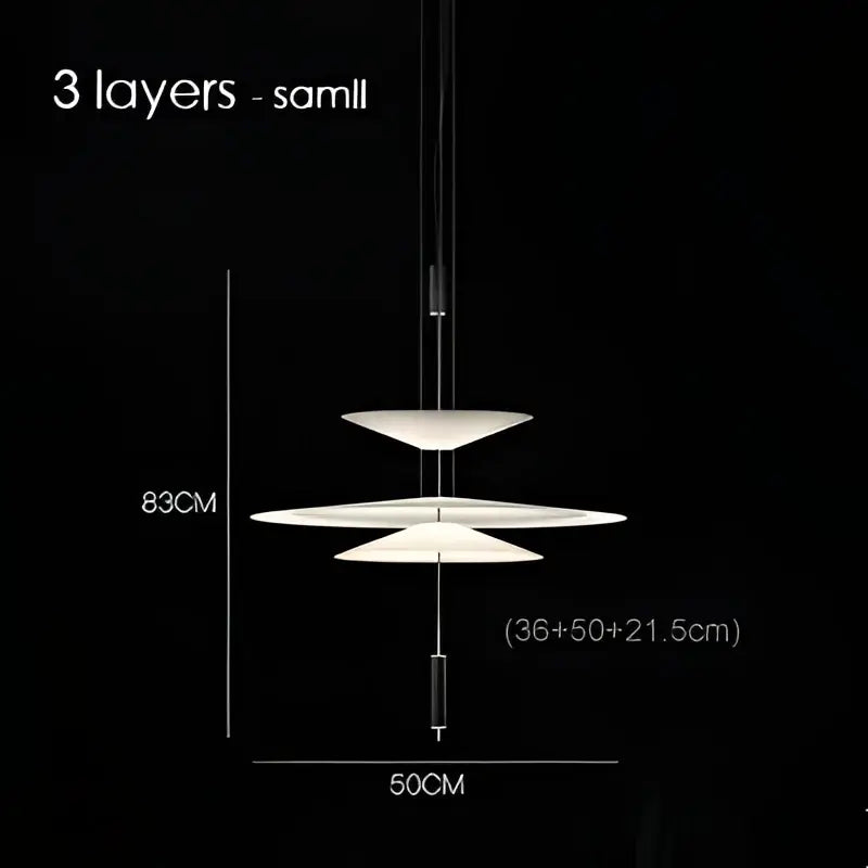 Modern white & black flying saucer pendant light for dining room