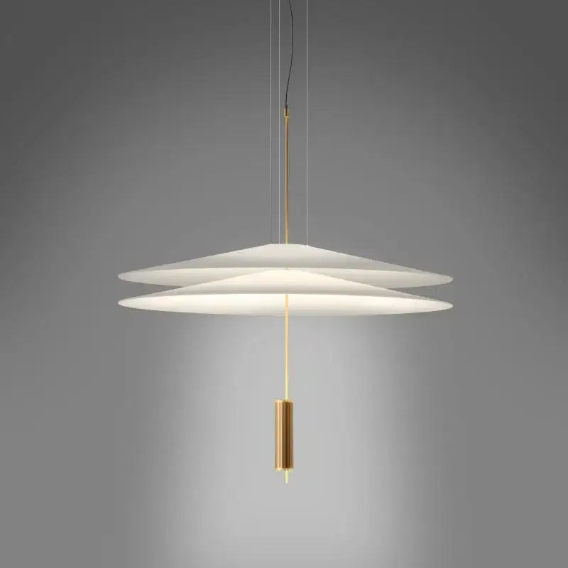 Modern white & black flying saucer pendant light for dining room