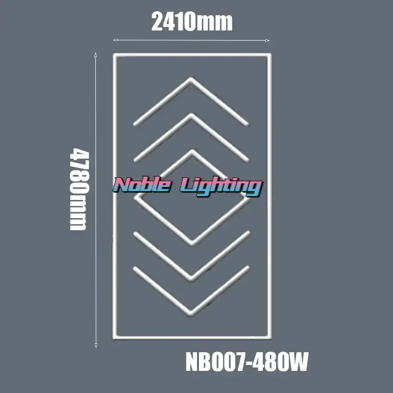 Modern white & black hexagon led ceiling light garage system