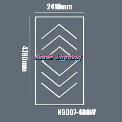 Modern white & black hexagon led ceiling light garage system