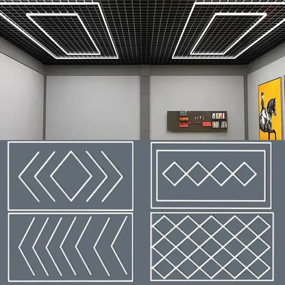 Modern white & black hexagon led ceiling light garage system