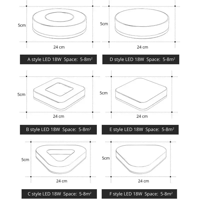 Modern white & black led ceiling light corridor minimalist design
