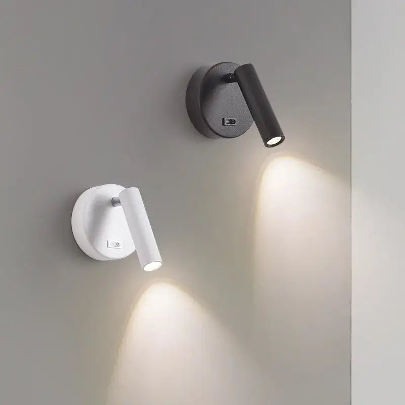 Modern white & black led wall lamp bedroom reading light