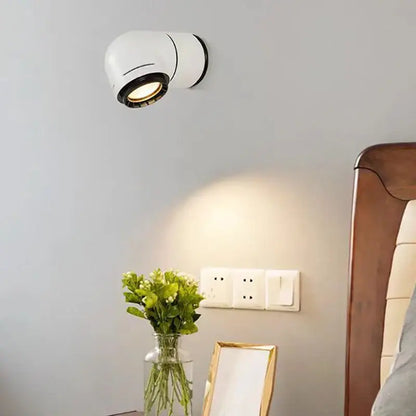 Modern white & black led wall light bedroom sconce