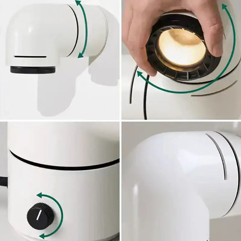 Modern white & black led wall light bedroom sconce
