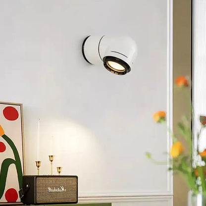 Modern white & black led wall light bedroom sconce