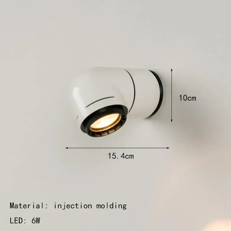 Modern white & black led wall light bedroom sconce