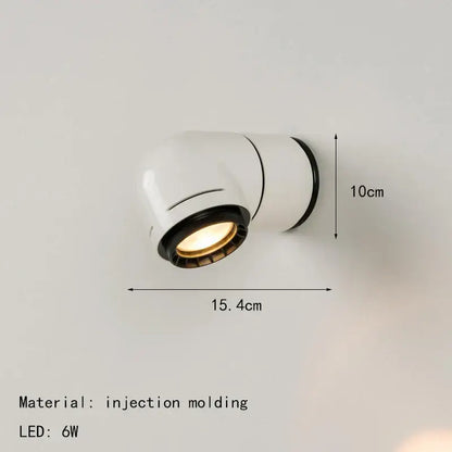 Modern white & black led wall light bedroom sconce