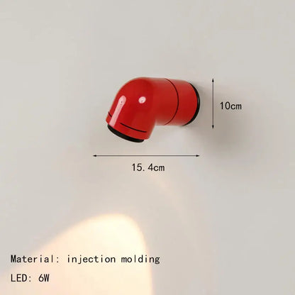 Modern white & black led wall light bedroom sconce