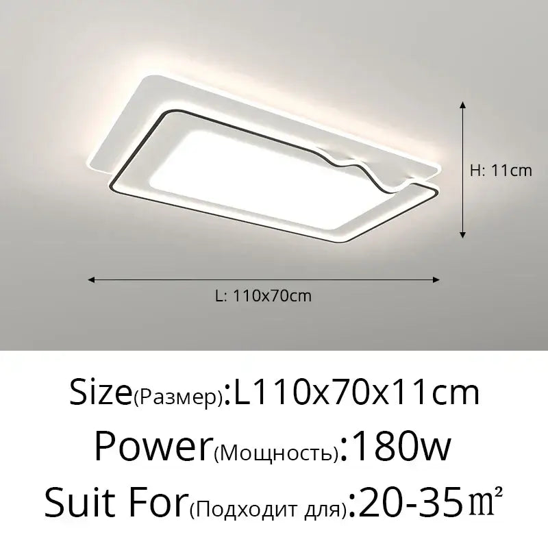 Modern white & black living chandelier lights dining room ceiling lamp