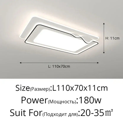 Modern white & black living chandelier lights dining room ceiling lamp