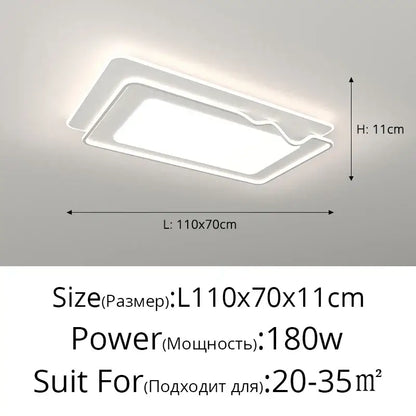 Modern white & black living chandelier lights dining room ceiling lamp