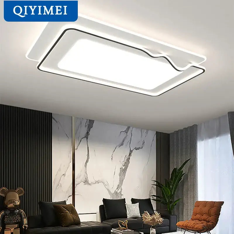 Modern white & black living chandelier lights dining room ceiling lamp