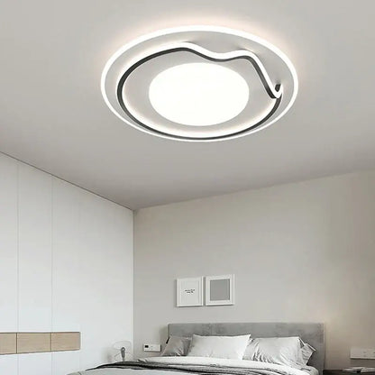 Modern white & black living chandelier lights dining room ceiling lamp