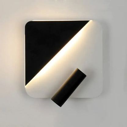 Modern white & black minimalist led spotlight wall lamp bedroom
