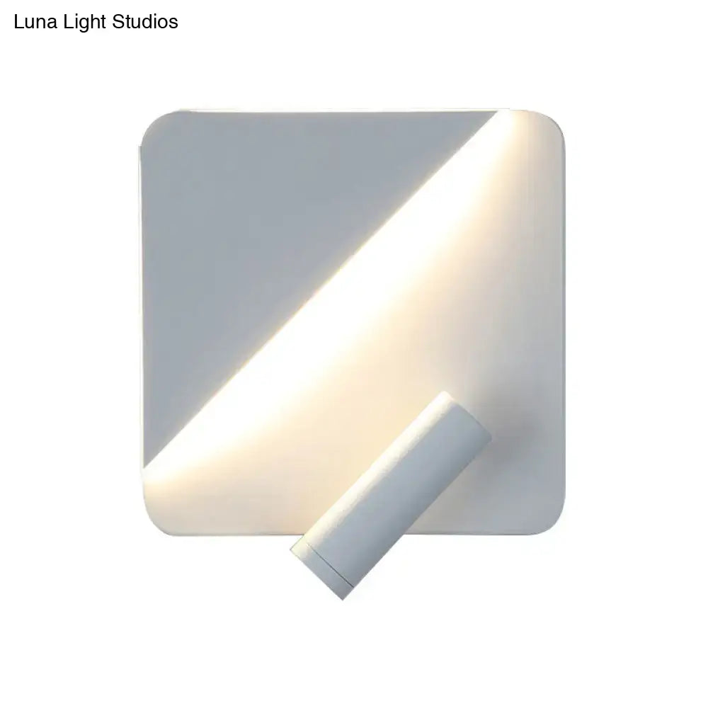 Modern white & black minimalist led spotlight wall lamp bedroom