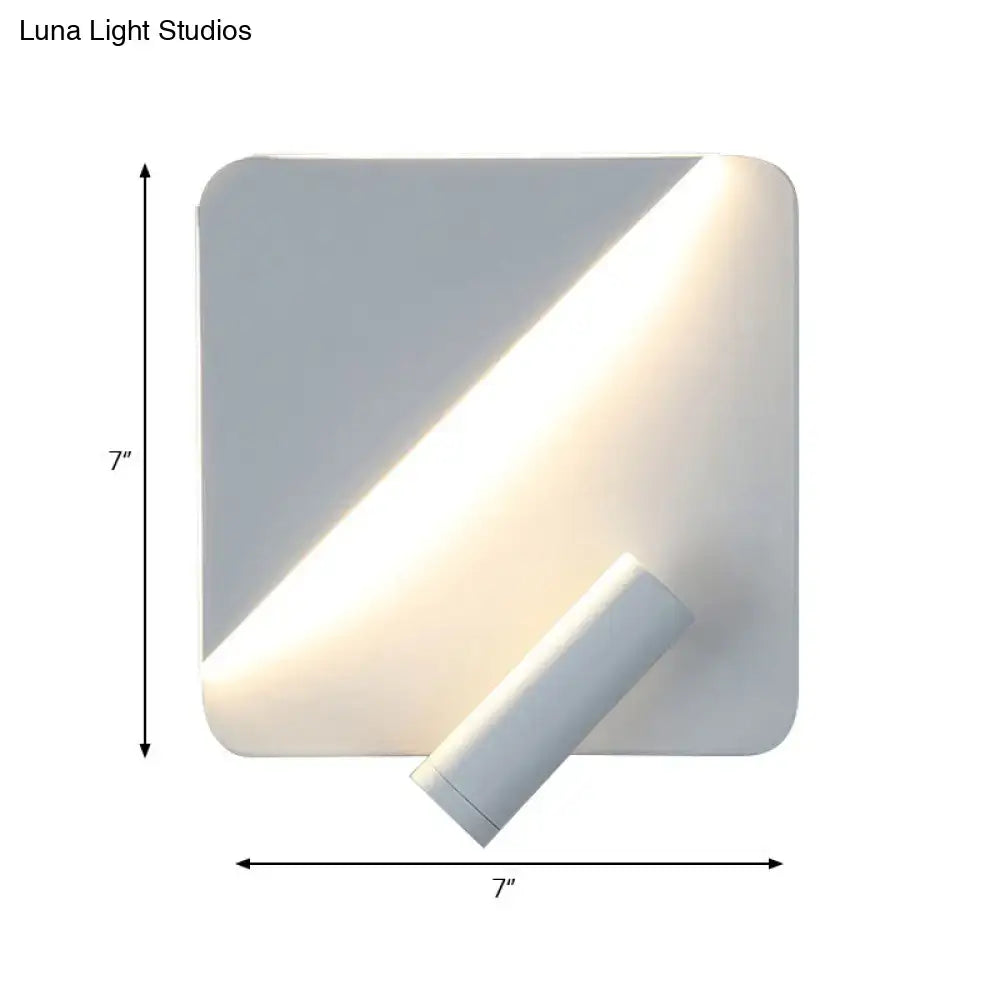 Modern white & black minimalist led spotlight wall lamp bedroom