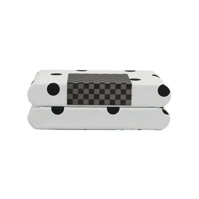 Modern white & black polka dot leather storage box bedroom organizer