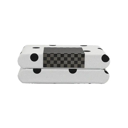 Modern white & black polka dot leather storage box bedroom organizer