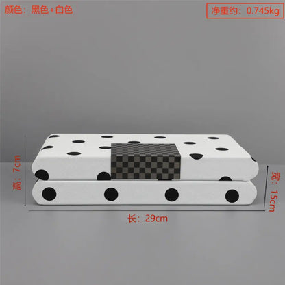 Modern white & black polka dot leather storage box bedroom organizer