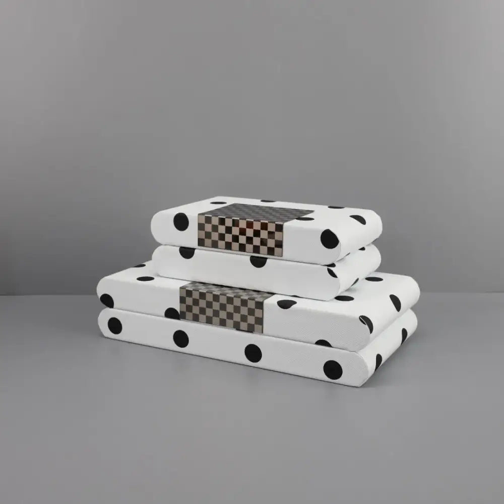 Modern white & black polka dot leather storage box bedroom organizer