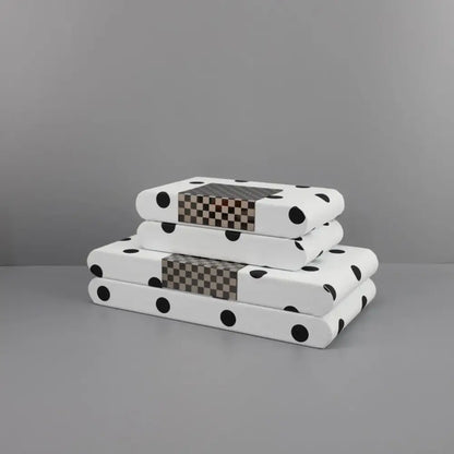 Modern white & black polka dot leather storage box bedroom organizer