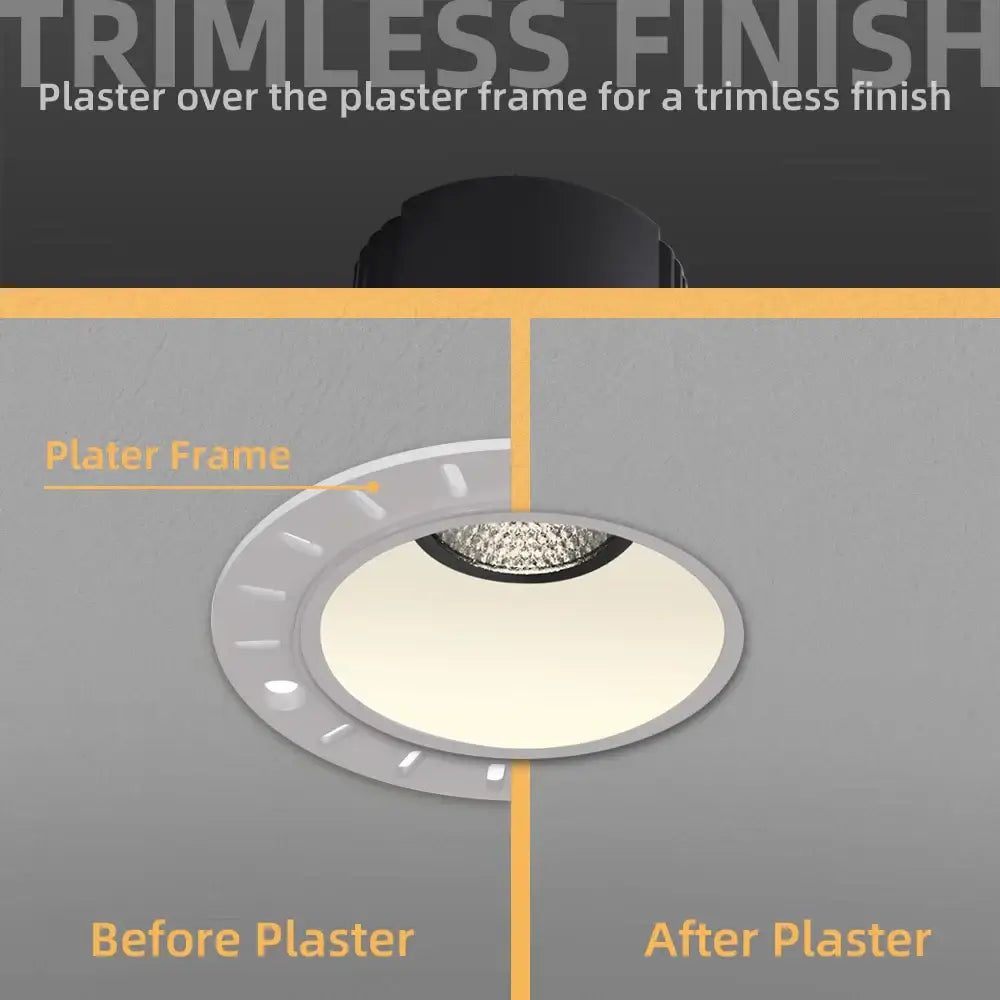Modern white & black recessed downlight spotlights living room led