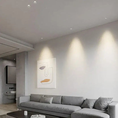 Modern white & black recessed downlight spotlights living room led