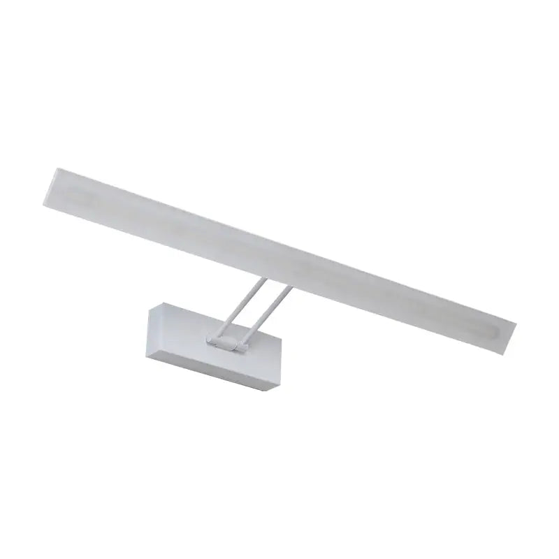 Modern white & black rectangular led wall light warm white bathroom