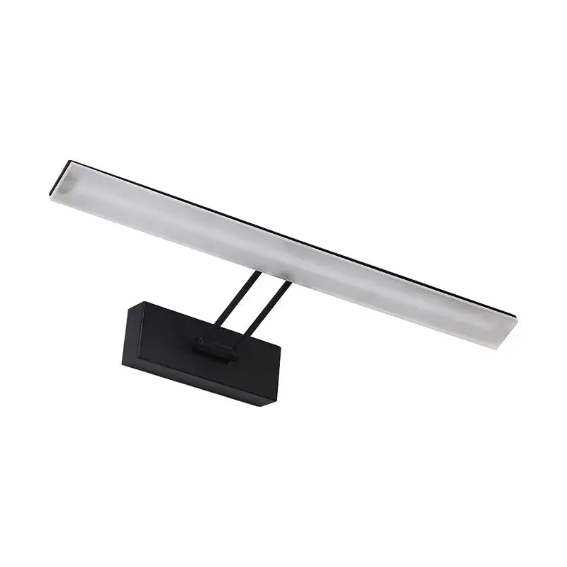 Modern white & black rectangular led wall light warm white bathroom