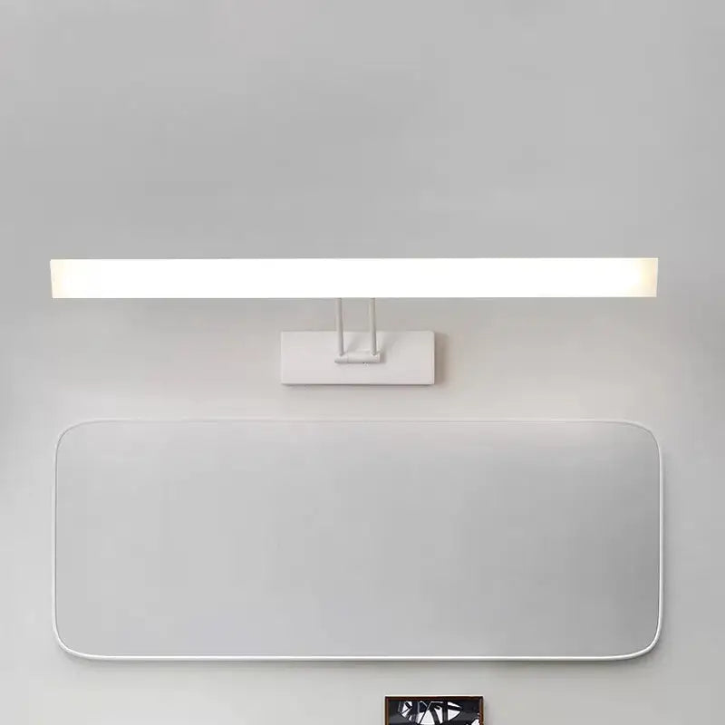Modern white & black rectangular led wall light warm white bathroom