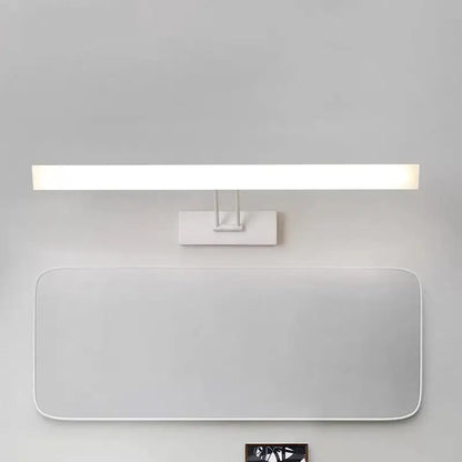 Modern white & black rectangular led wall light warm white bathroom