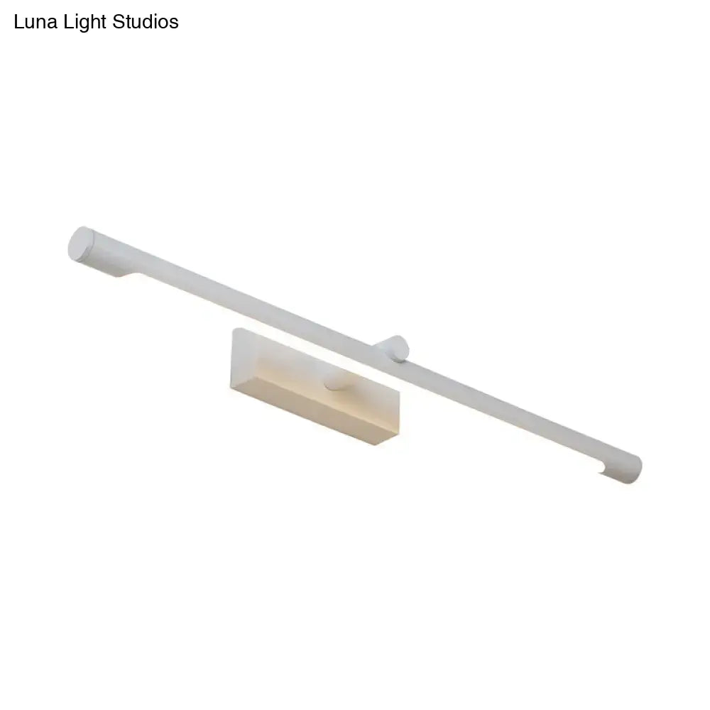 Modern white & black tube vanity lighting bathroom wall sconce