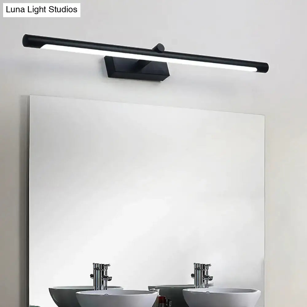 Modern white & black tube vanity lighting bathroom wall sconce