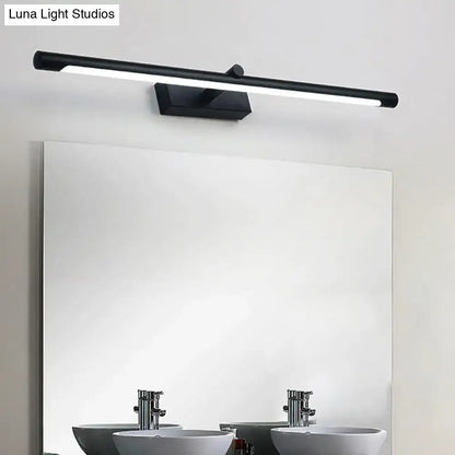 Modern white & black tube vanity lighting bathroom wall sconce