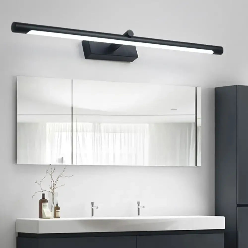 Modern white & black tube vanity lighting bathroom wall sconce
