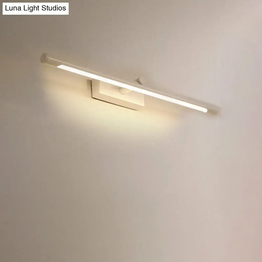 Modern white & black tube vanity lighting bathroom wall sconce