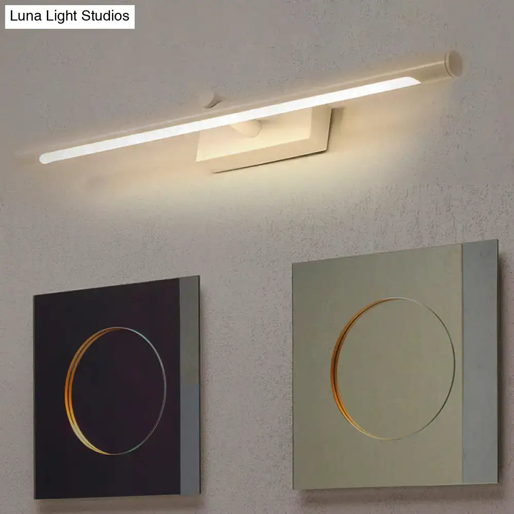 Modern white & black tube vanity lighting bathroom wall sconce