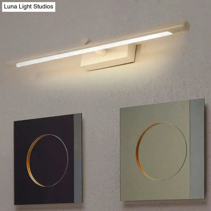 Modern white & black tube vanity lighting bathroom wall sconce