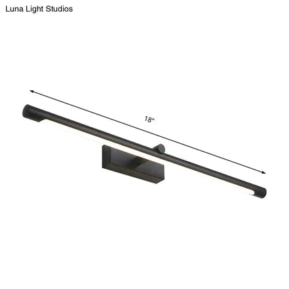 Modern white & black tube vanity lighting bathroom wall sconce