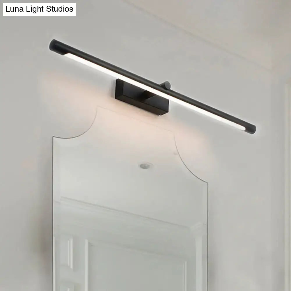 Modern white & black tube vanity lighting bathroom wall sconce