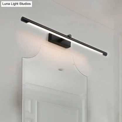 Modern white & black tube vanity lighting bathroom wall sconce
