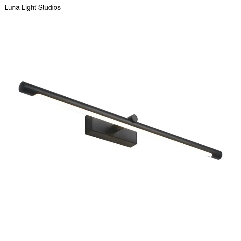 Modern white & black tube vanity lighting bathroom wall sconce