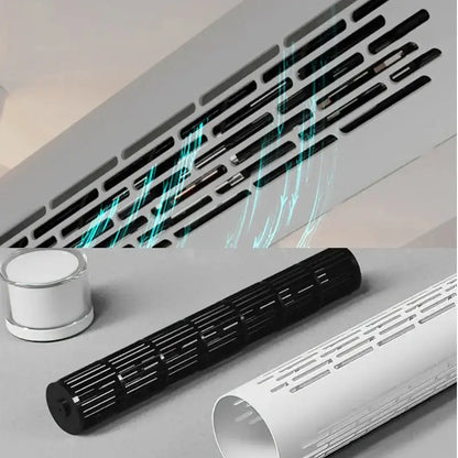 Modern white bladeless ceiling fan with led light for bedroom