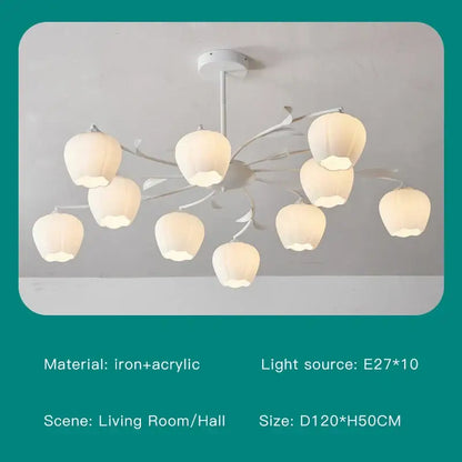 Modern white branch ceiling chandelier living room led light