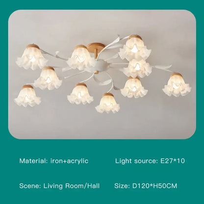 Modern white branch ceiling chandelier living room led light